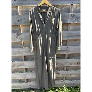 Athleta Brooklyn Long Sleeve Jumpsuit Olive Green Women's Size 4